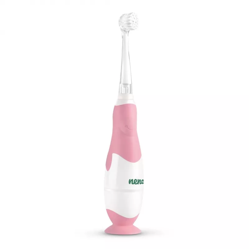 Elektriline hambahari neno Denti Pink lastele — vibreeriv, pehmed harjased, AAA patarei, 2-minutiline taimer