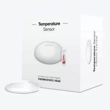 Temperatuuriandur Fibaro FGBRS-001 eraldiseisev juhtmevaba — sisetingimustesse, 2400 MHz, CR2032, täpsus ±0,5 °C