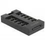 Delock - RGB LED valgusjaotur - 10 porti - Must (64128)