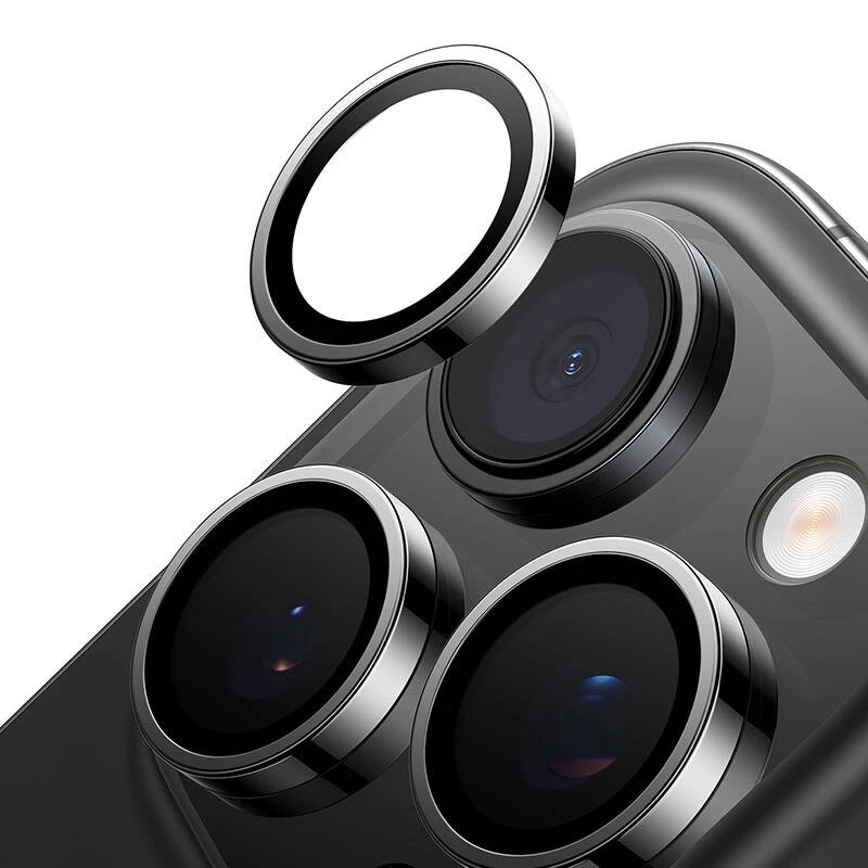Kaamera klaasikaitse Torras iPhone 16 Pro Max jaoks — Lensguard, must