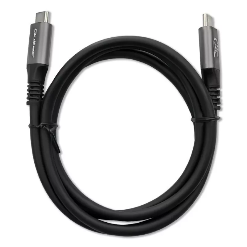 USB-C kaabel QOLTEC USB4 240W Thunderbolt 3/4 jaoks, 40 Gbps, 240 W toiteedastus