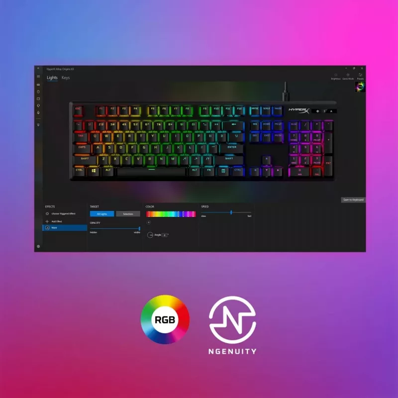HyperX Alloy Origins PBT HX Red - mehaaniline mänguklaviatuur