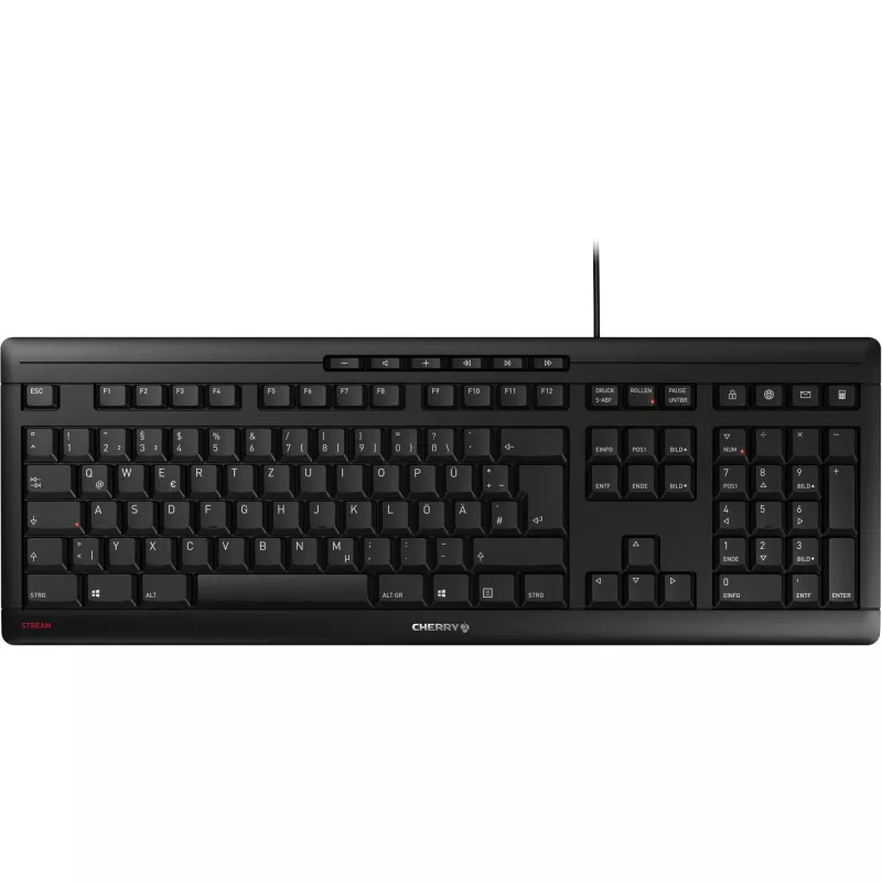 Klaviatuur CHERRY STREAM JK-8500DE-2 kontor USB QWERTZ saksa must
