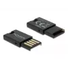 DeLOCK USB 2.0 mälukaardilugeja must MicroSD MicroSDHC MicroSDXC 480 Mbit/s