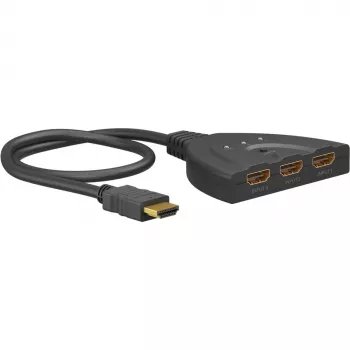 Goobay | 4K@30Hz HDMI-lüliti 3-1 | 58487 | Must | HDMI-emane | 3 HDMI-emast | 0.58 m