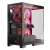 PC-korpus MODECOM Volcano SPACE APEX ARGB Midi Tower, karastatud klaas, USB-C, toetab ATX/microATX/Mini-ITX, GPU kuni 430 mm, CPU jahuti kuni 180 mm