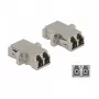 Optiline fiiberadapter DeLOCK LC Duplex emane – LC Duplex emane, ühemoodiline, metallist