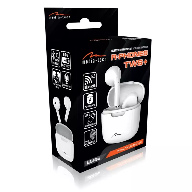 Kõrvaklapid Media-Tech MT3608W R-Phones TWS+ valge