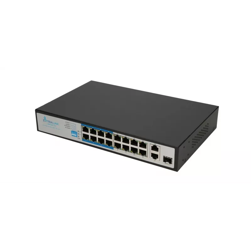 Switch Extralink VIRTUS V3 Unmanaged L2 16x Fast Ethernet (10/100) PoE 1U Must