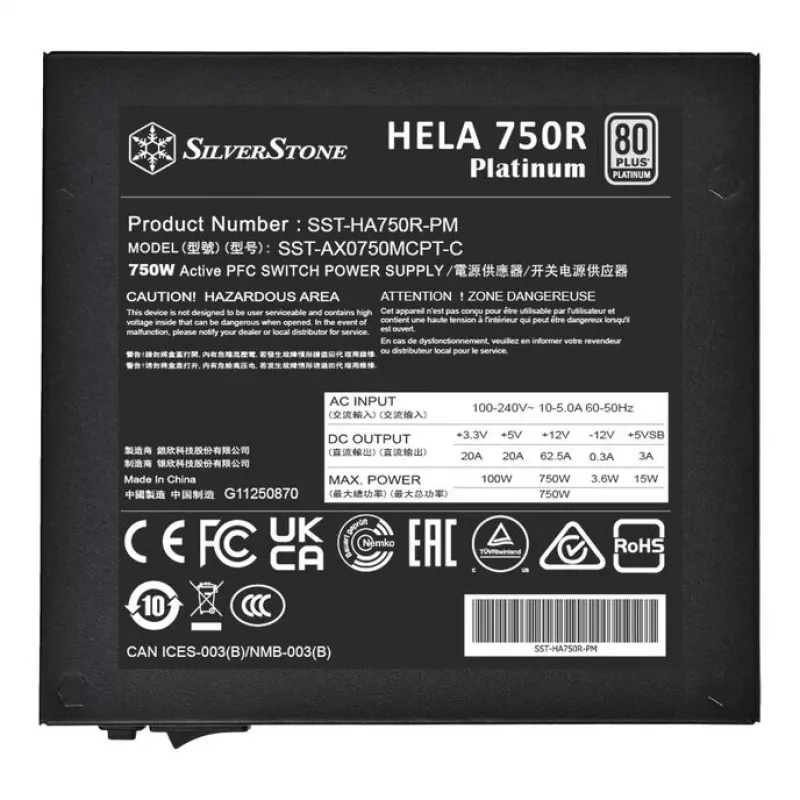 Toiteplokk SilverStone HELA 750R 750 W