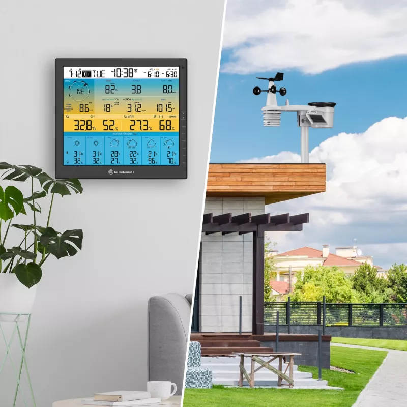 Digitaalne ilmajaam Bresser Optics 7003220 Must LCD Wi-Fi