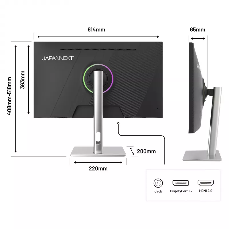 JAPANNEXT JN-I270FHD200F-HSP arvutimonitor 68,6 cm (27 tolli) 1920 x 1080 pikslit Full HD LED hõbedane