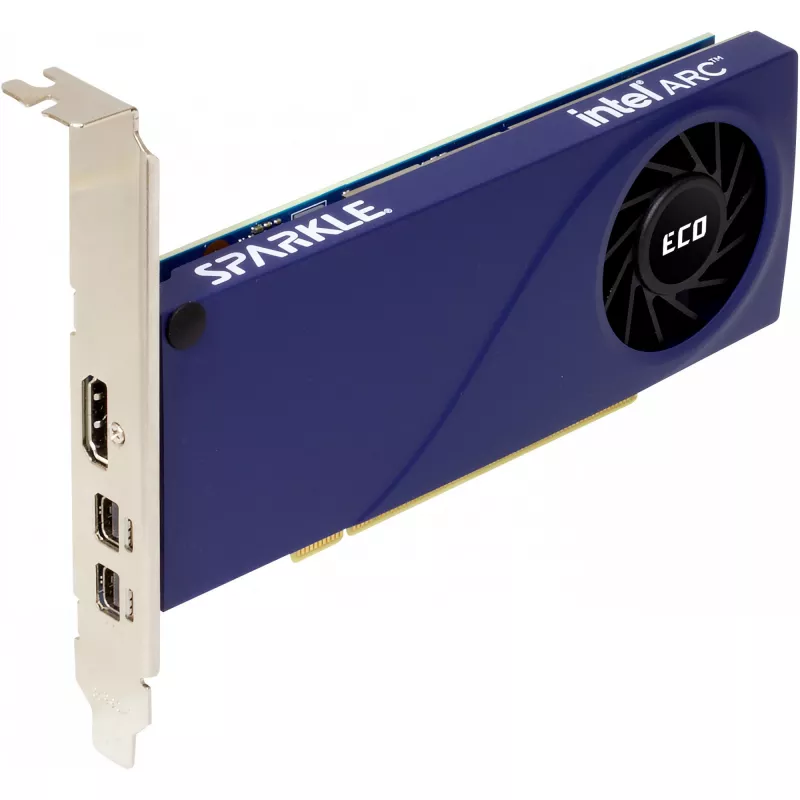 Graafikakaart Sparkle Intel Arc A310 ECO 4 GB GDDR6, PCIe 4.0 x8, 1000 MHz, 64-bitine siin, 4K@60Hz