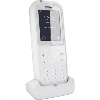 Snom M90 DECT telefonitoru kõne tuvastusega Valge
