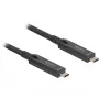 Aktiivne optiline USB-C 8K video + andmed + PD kaabel (must, 15 meetrit, PD 60 W)