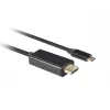 USB-C–DisplayPort-adapterkaabel Lanberg CA-CMDP-10CU-0018-BK must 1,8 m
