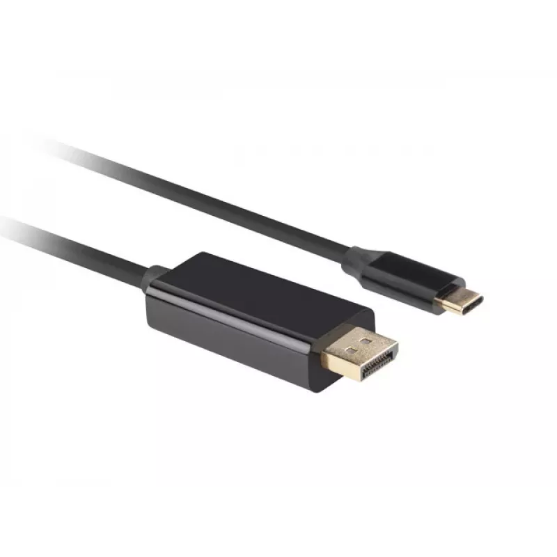 USB-C–DisplayPort-adapterkaabel Lanberg CA-CMDP-10CU-0018-BK must 1,8 m