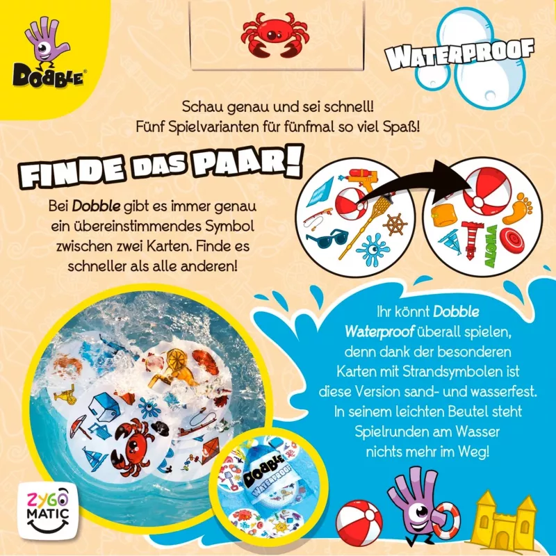 Dobble Waterproof, kaardimäng
