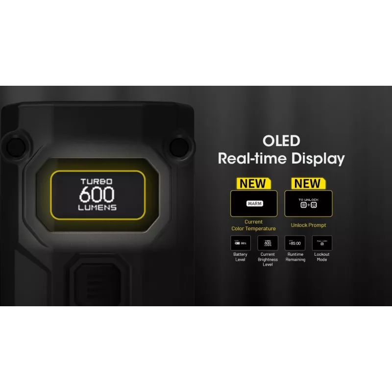 Võtmehoidja taskulamp Nitecore TINI3 Must 600 lm USB laetav