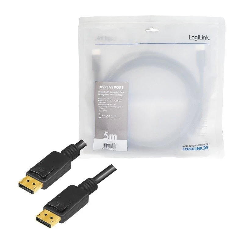DisplayPort-kaabel LogiLink CV0139 5 m Must