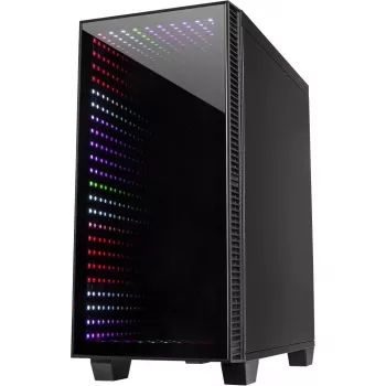Korpus INTER-TECH X-608 INFINITY MICRO, microATX, RGB, esi- ja külgklaas, ilma toiteplokita