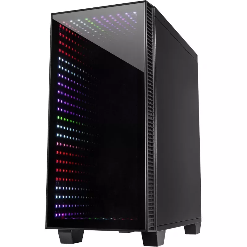 Korpus INTER-TECH X-608 INFINITY MICRO, microATX, RGB, esi- ja külgklaas, ilma toiteplokita