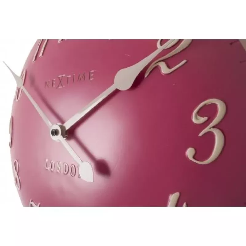 NeXtime klok 3084rz London Arabic, Ø34,5 cm, seinale, roosa/valge