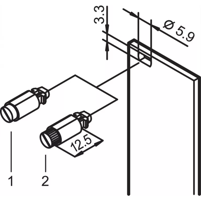 Schroff 1/4 TURN.FSTNR.DEF.LOCK 100TK (21101848)