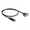 DeLOCK USB 2.0 RS-232 jadaadapterile 50 cm FTDI Must