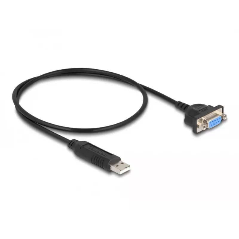 DeLOCK USB 2.0 RS-232 jadaadapterile 50 cm FTDI Must