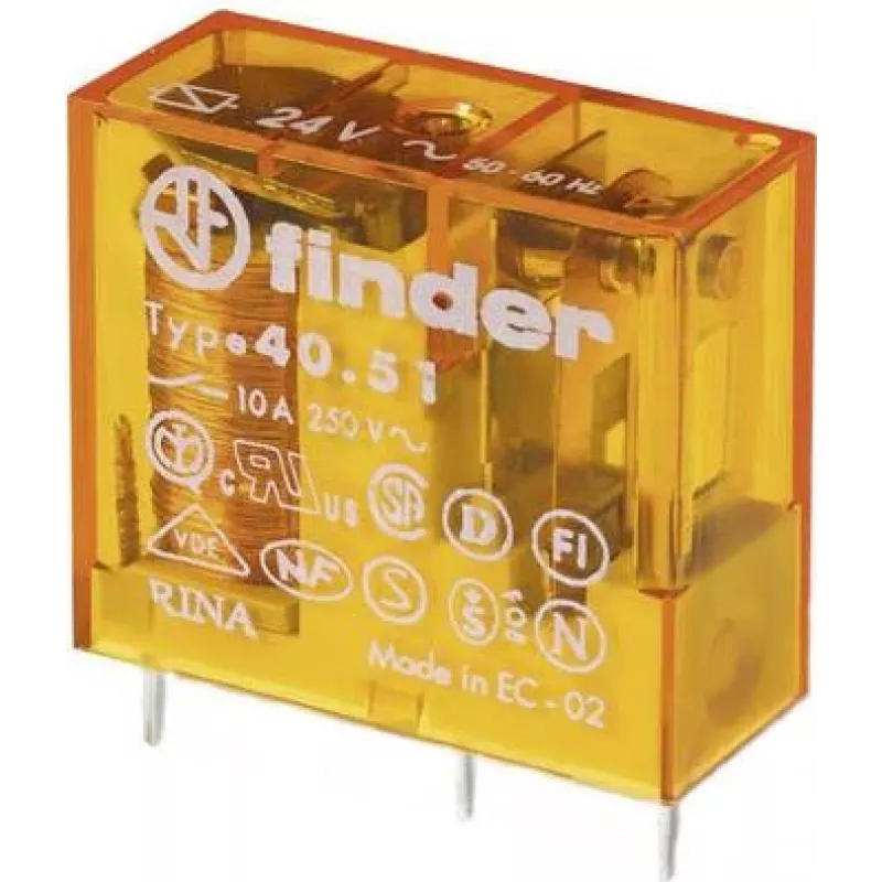 Finder PCB võimsusrelee 24 VAC 1,2 VA (40.51.8.024.0000)
