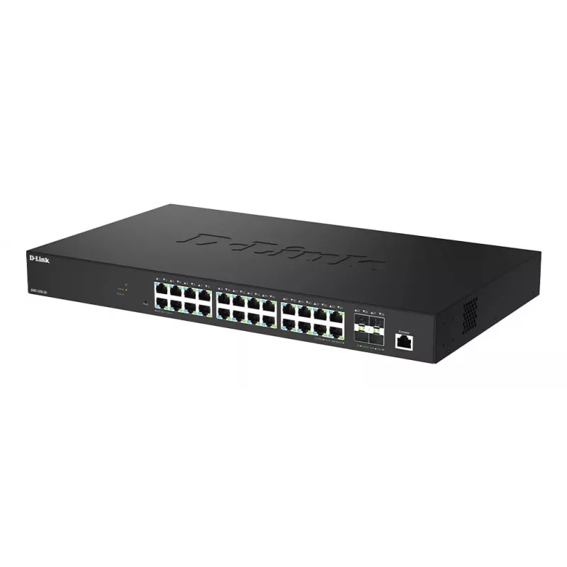 D-Link 28-pordiline 2.5G mitme-gigabitine nutihallatav kommutaator 4 x 10G SFP+ pordiga
