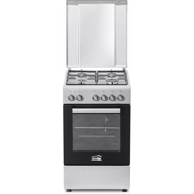 Gaasipliit ja elektriahi SIMFER 5405SERGG, roostevaba teras, 4 tsooni, 50 cm
