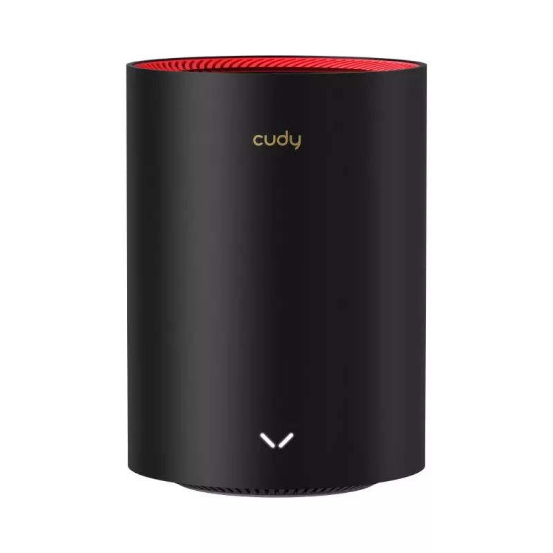Cudy M3000 2-Pack Kahesageduslik (2,4 GHz / 5 GHz) Wi-Fi 6 (802.11ax) Must, Punane 1 Sisemine