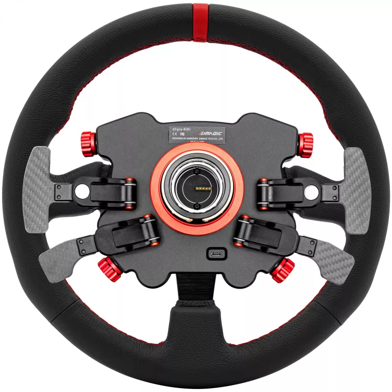 Simagic rooliratta rumm/nupp GT1 Pro (GTPRO-R K Leather) — nahkkattega, ühildub GT1-seeriaga