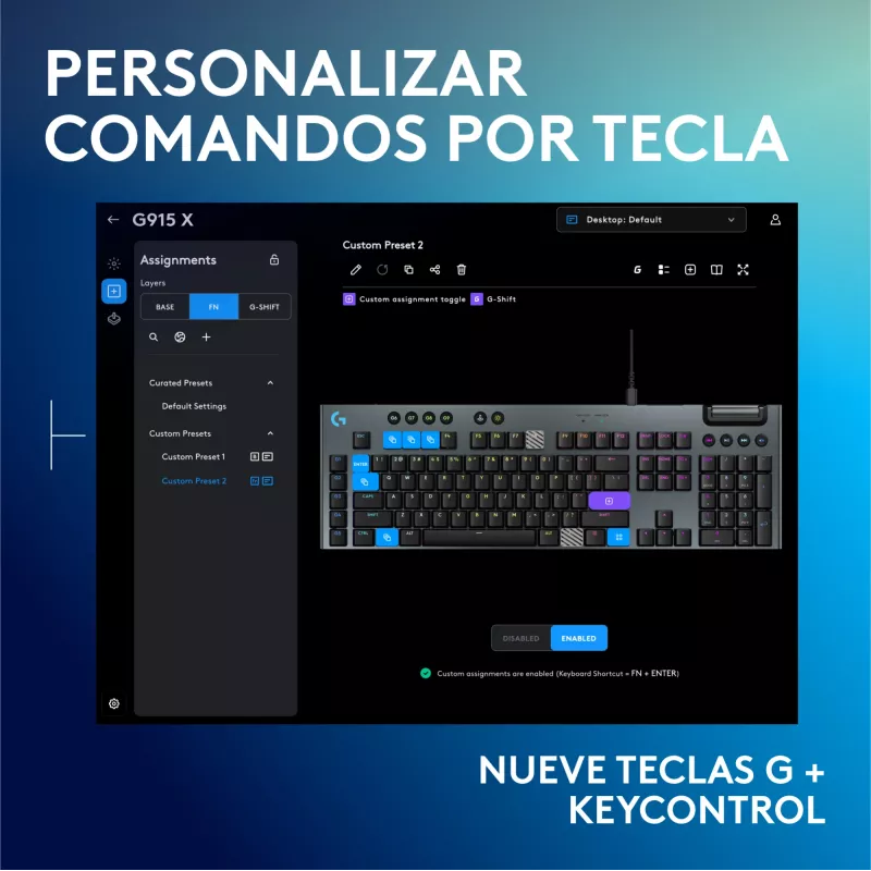 Juhtmega mehaaniline mänguklaviatuur Logitech G915 X Must RGB-valgustusega