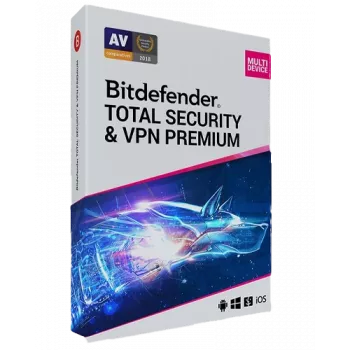 Bitdefender Total Security + Premium VPN | 3 arvutit | 1 aasta | Ainult EL