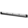 Qoltec 54516 19-tollise serverikapi paigutuspaneel, 24 porti, 1U, UTP, must