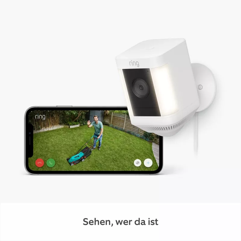Ring Spotlight Cam Plus Plug-In võrguseirekaamera, välistingimustesse