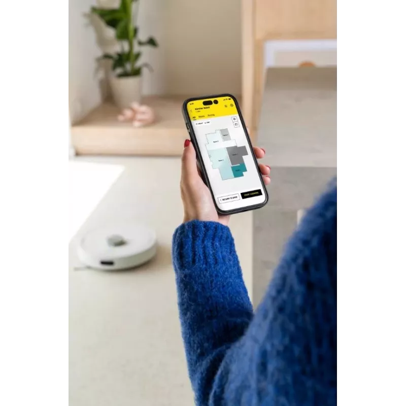 KARCHER RVC 3 Comfort valge põrandapuhastusrobot koos laadimisjaamaga