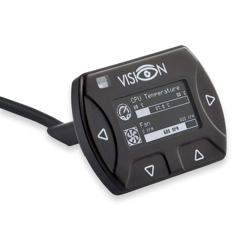 Aqua Computer VISION Touch välise USB-kaabli, IR-i ja temperatuuri mõõtmisega