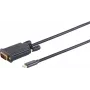 VGA-kaabel ShiverPeaks BS10-59025 1 m USB C VGA (D-Sub) Must