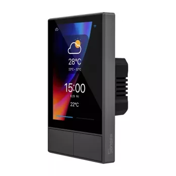 Seinale paigaldatav nutikas Wi‑Fi juhtpaneel Sonoff NSPanel must 120 mm