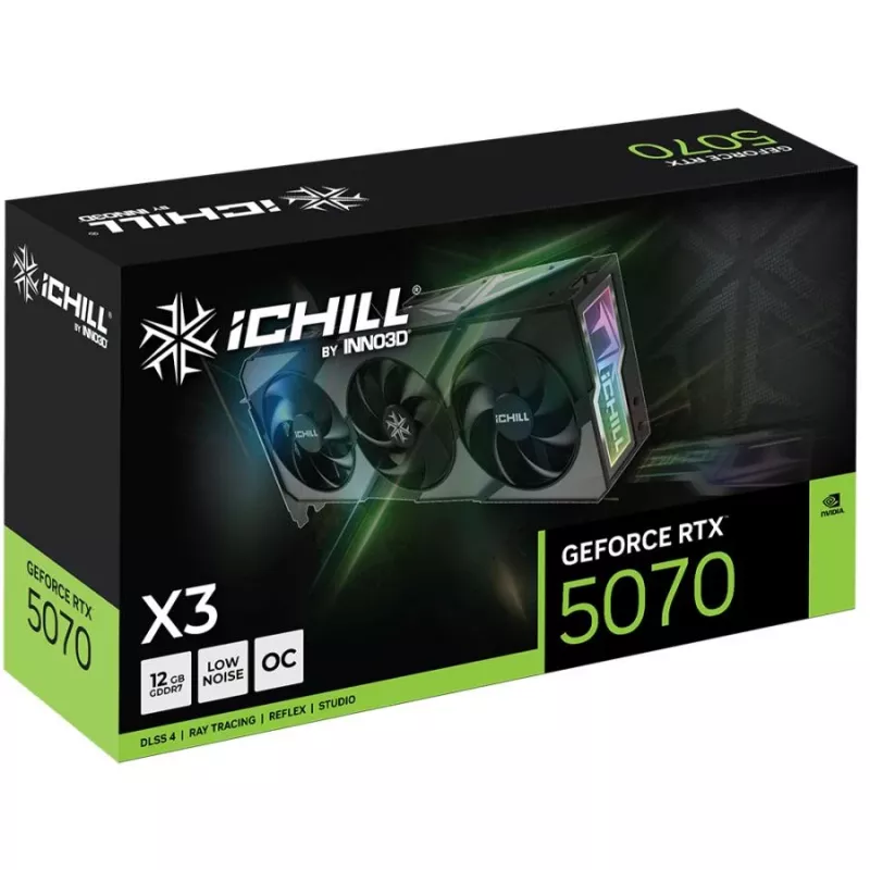 Videokaart Inno3D GeForce RTX 5070 Ti 16 GB GDDR7, PCIe 5.0, 256-bit, 334 mm, 3xDP/1xHDMI