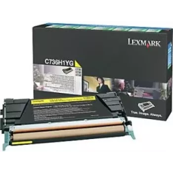 Toonerikassett Lexmark C736H1YG kollane, laser, 10 000 lehekülge, 1 tk