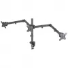 Manhattan Triple Desk Mount for TV & Monitors, ekraanidele: 10 inch kuni 27 inch, klambrikinnitus, VESA ühilduvus: 75x75 ja 100x100 mm – kontrolli ekraani tagaküljel olevate nelja kinnitusava mõõtmeid, et veenduda sobivuses, maks 7 kg (igaüks), must, kronstein, eluaegne garantii