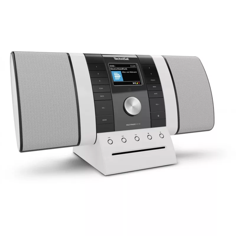 Kaasaskantav raadio TECHNISAT Multyradio 4.0 SE must/valge Bluetoothi ja USB-ga