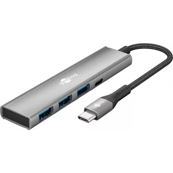 Goobay Slim 4-Port USB-Hub USB-C/USB-A 5 Gbit/s - Plug> 1x (76562)