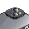 Baseus Glitter läbipaistev ümbris ja karastatud klaasikomplekt iPhone 14 Plus jaoks (must)