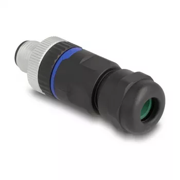 DeLOCK M12 pistik A-kodeeringuga 4 pin isane kruviühendus 60533